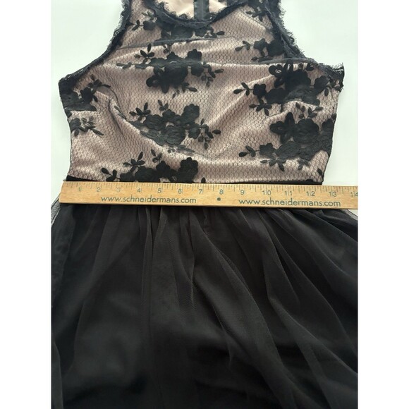 Vtg Mesh Speechless Dress Size 7 Black Lace Y2K Babydoll Fairy Whimsigoth - Picture 12 of 16